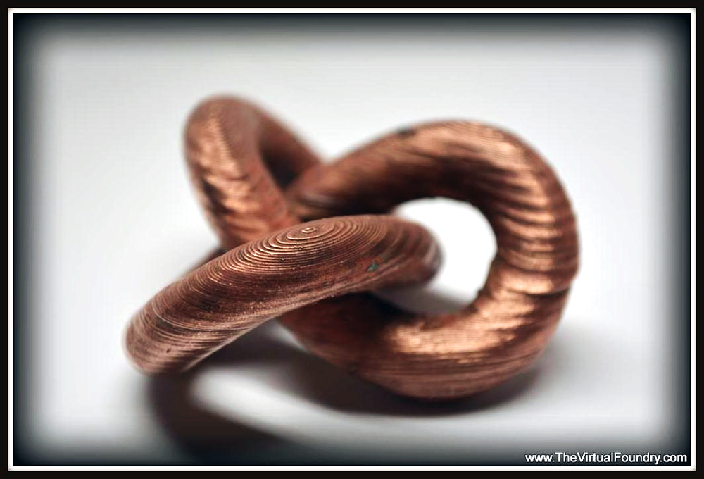 3D printed copper filament from virtual foundry