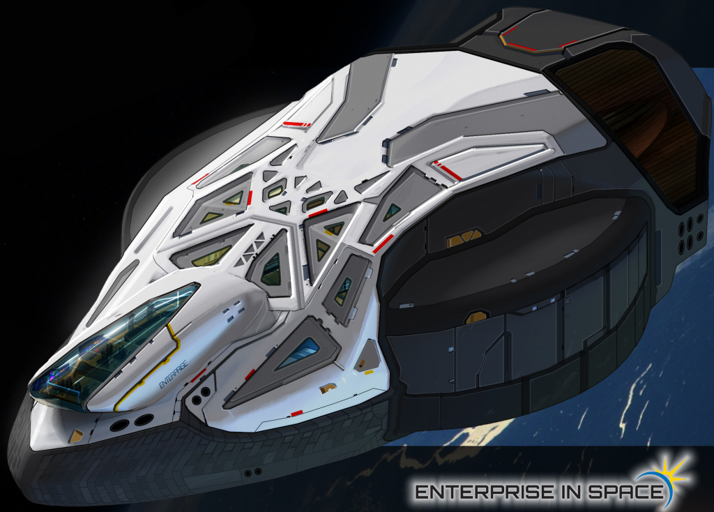 rendering of enterprise 3D printed ship