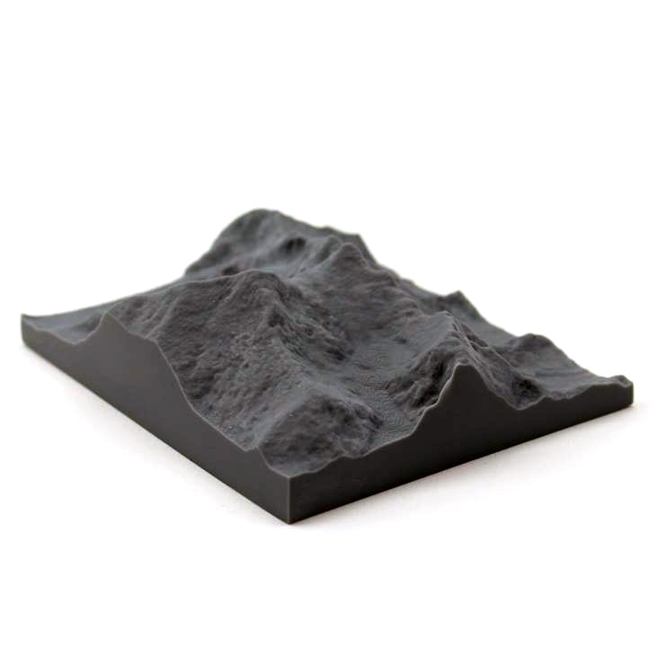 feature High resolution 3D print of Mount Everest