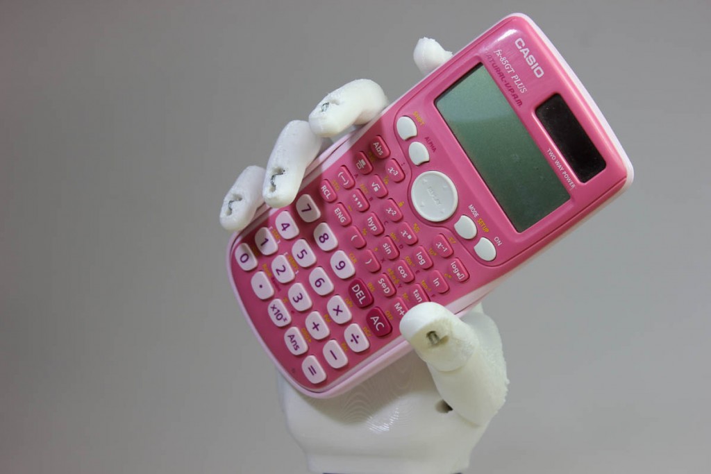 open bionic 3D printed hand ada calculator