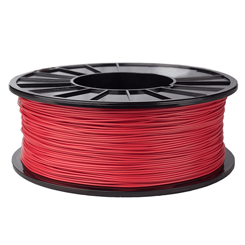 Phoenix filament in red, a Nylon filament created for 3D printing, pretty than modified

