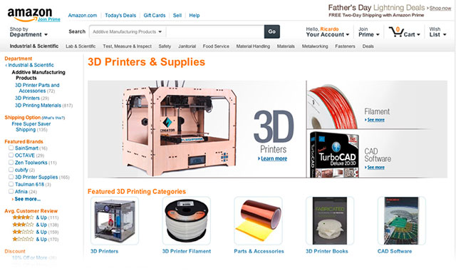 Amazon 3D Printing