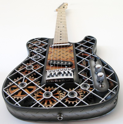 3D Printed Guitar Steampunk