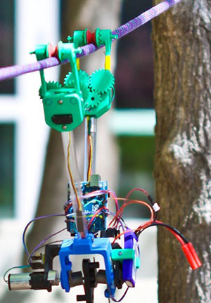 SkySweeper 3D Printed Powerline inspection robot 