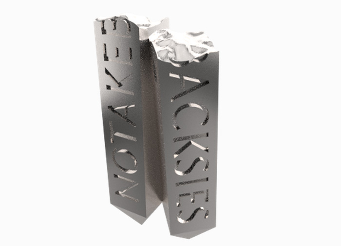 NoTakeBacksies Dyo 3D Printed Broken Obelisk Pendant