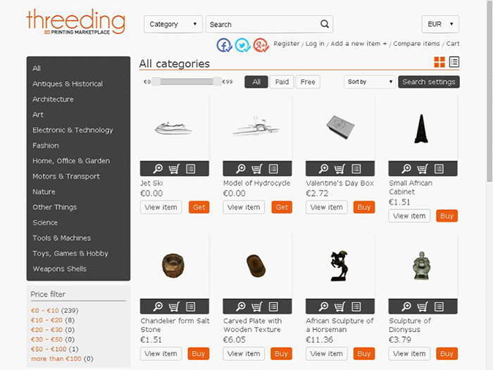 Threeding 3D Marketplace