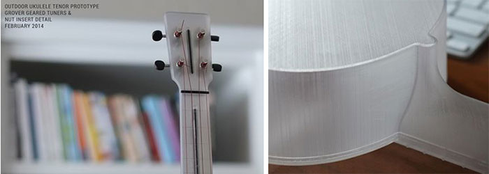 3d printing ukulele neck strings detail