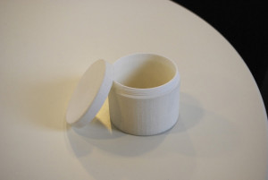 3D printed jar with cap blueprinter