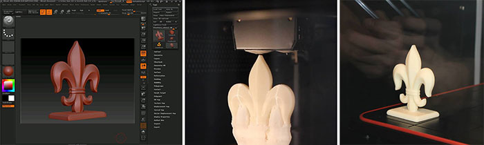 Think.Print3D FleurDeLis 3D printing