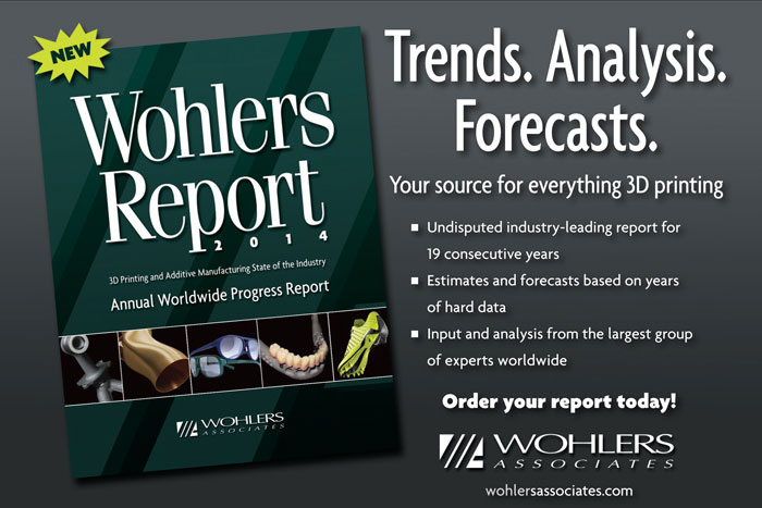 Wohlers report 2014 3d printing