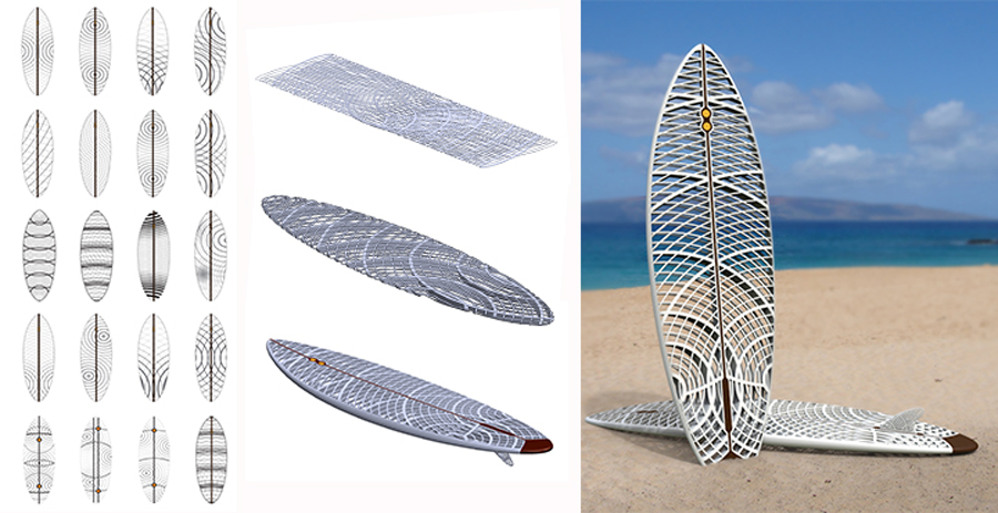 Australsk person banjo Duplikere 3D Printed Surfboard Tribute to California - 3D Printing Industry