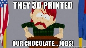 3d printing chocolate jobs