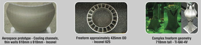 efesto 557 large format 3D printed metal components