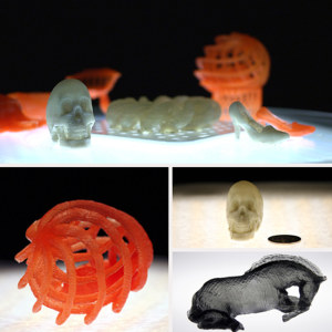 3D printed objects from Elemental SLA 3D printer