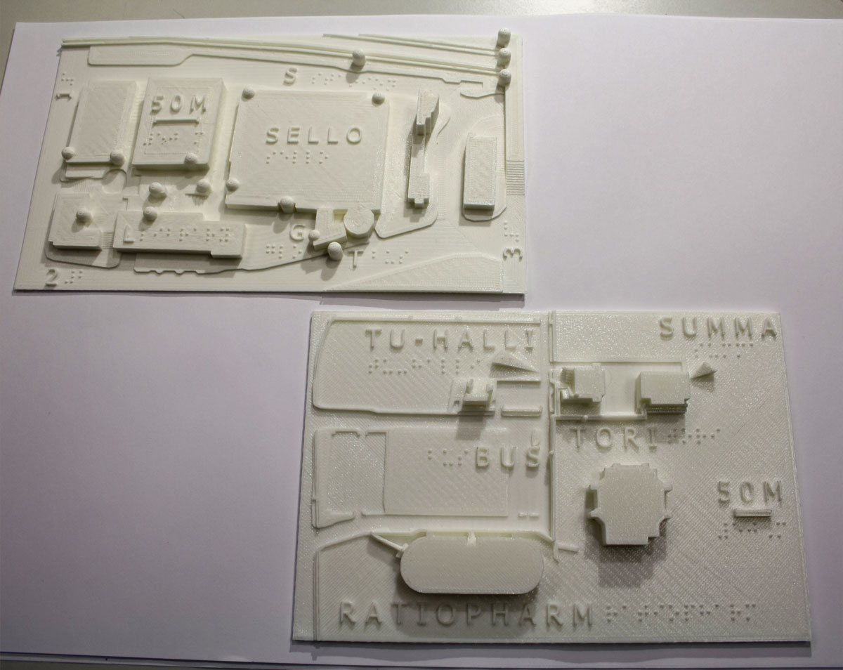 3D printing tactile map Versoteq