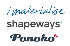 imaterialise ponoko shapeways 3d printing