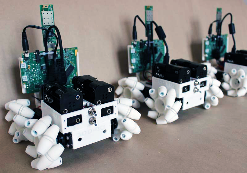 oddbot 3D printed omnidirectional robot by 3d printed guitar maker Olaf Diegel