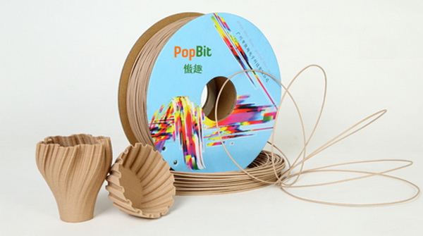 popbit wood filament 3d printing