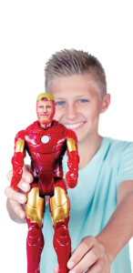 SUPER AWESOME ME 3D printed iron man action figure with Hasbro Disney and Walmart