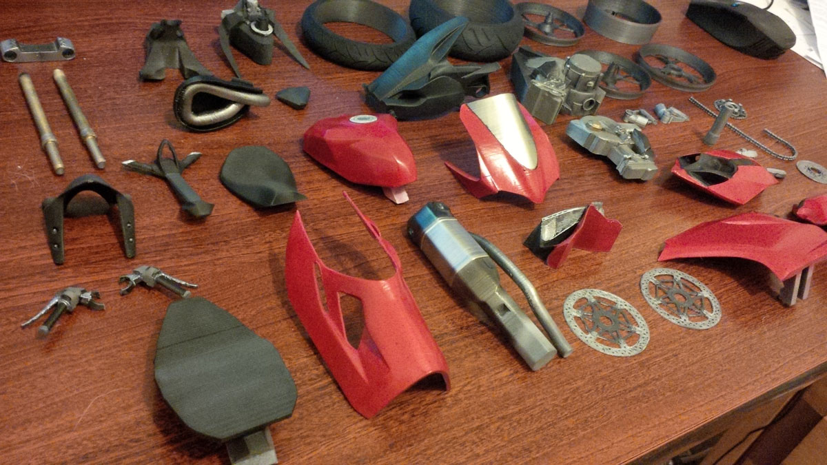 ducati 3d printing parts finished