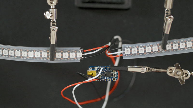 soldering led lights for 3D printed daft punk helmet