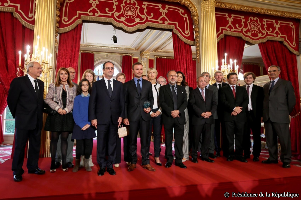 Groupe Gorgé and Prodways 2014 Prix de l'Audace Créatrice from the President of France, François Hollande