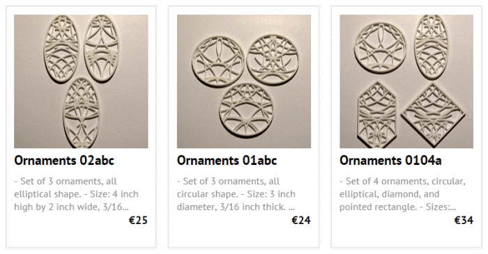 ornaments 3d printing krawczyk