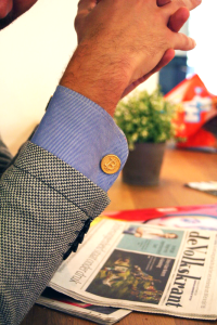 zazzy partners with noun project 3D printed bitcoin cufflink
