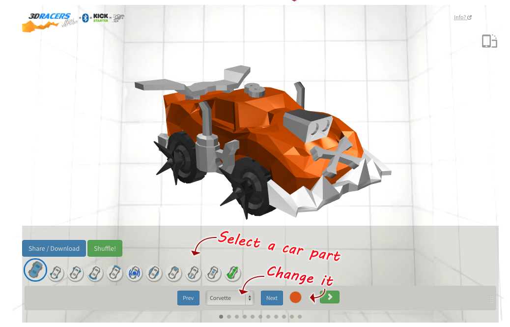 3dracers car 3d printing editor