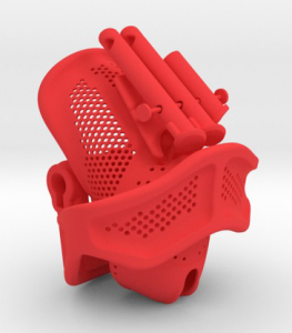 khd_red red 3d printed chastity 