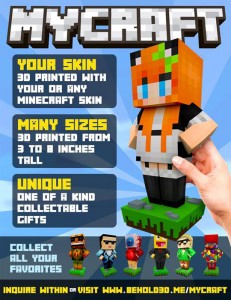 3d Print Your Minecraft Character 3d Printing Industry