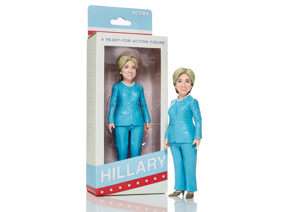 banner hillary clinton doll made with 3D printing
