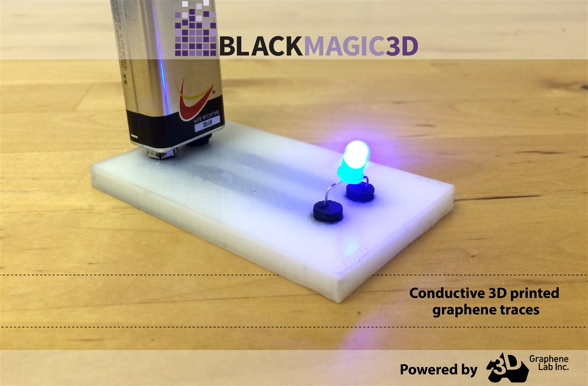graphene sensors conductive traces made with graphene 3D printing filament
