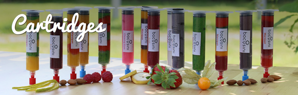 3D printed food cartridges from bocusini