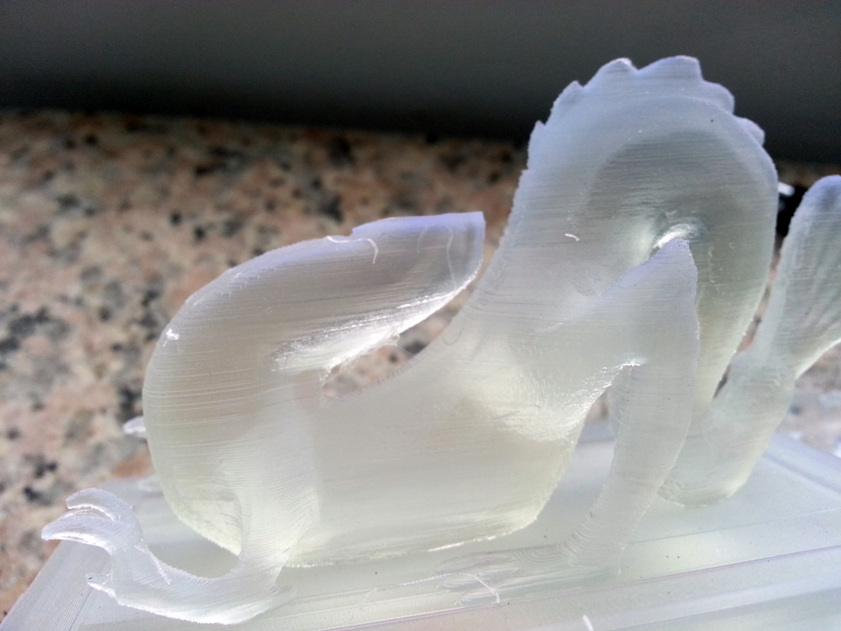 XYZprinting noble 1.0 sla 3D printer review by 3D printing industry broken print 4