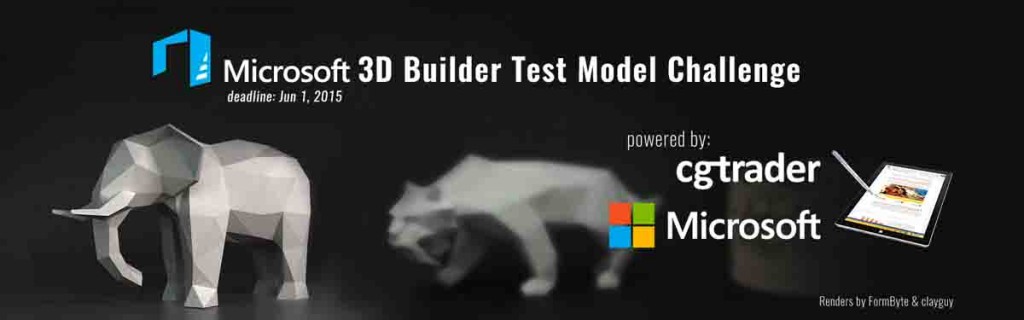 microsoft cgtrader 3D printing builder contest