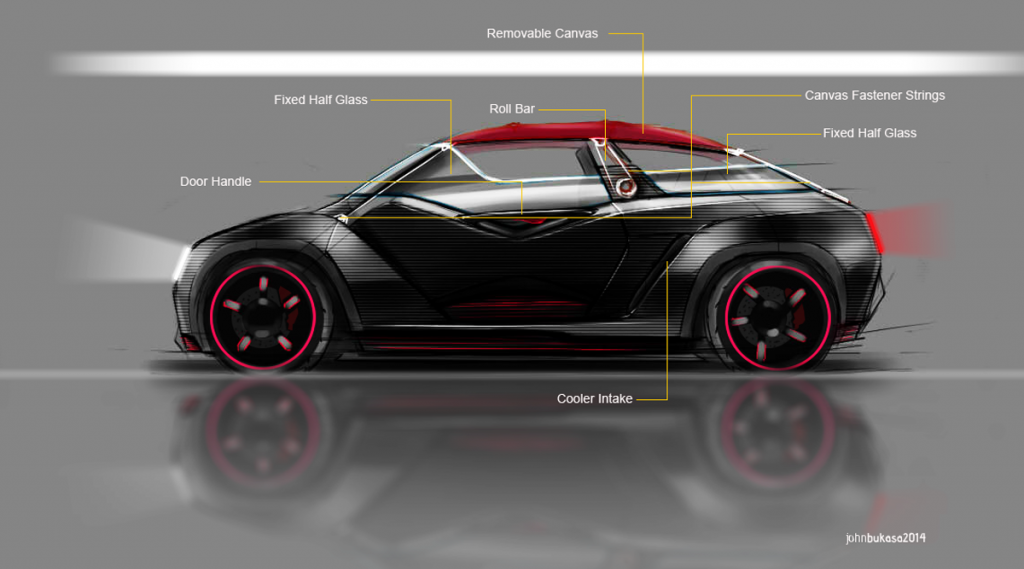 3D printed car design project redacted