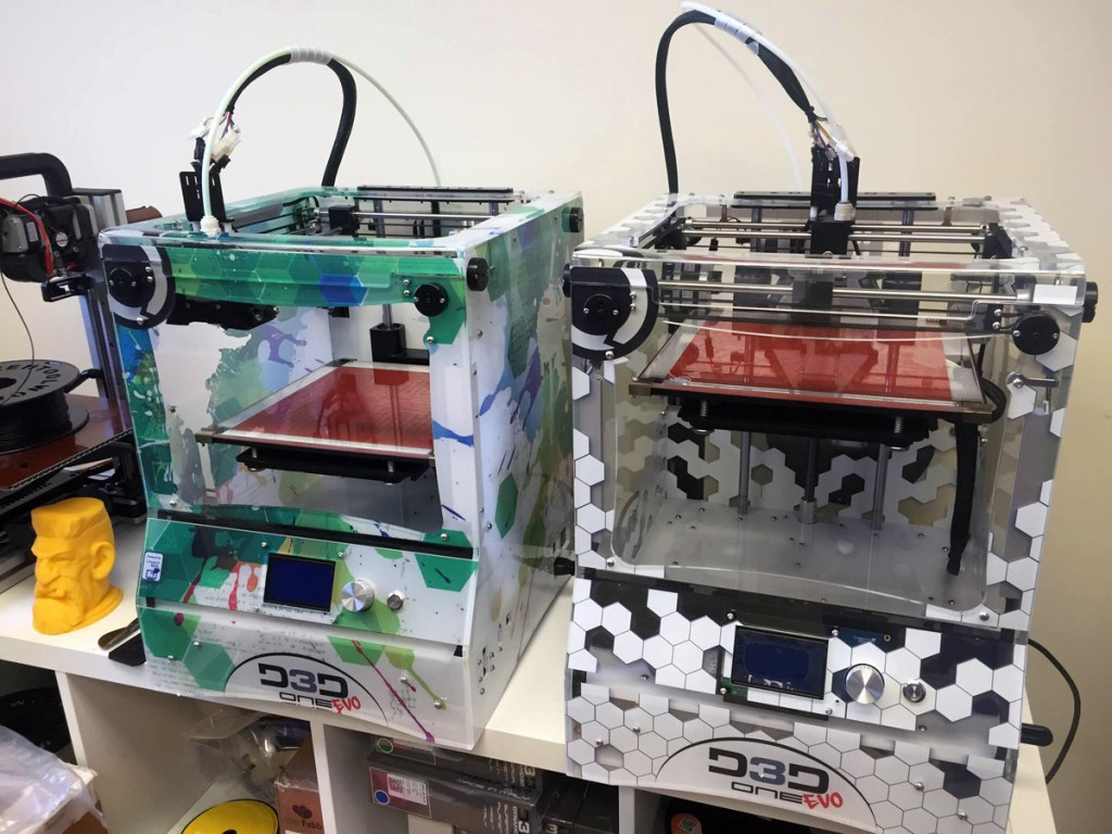 designbox3D dynamo3D 3D printers green and white