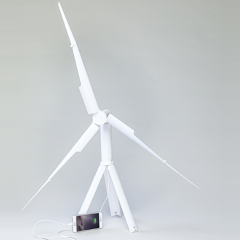 trinity portable wind generator 3D printed prototype