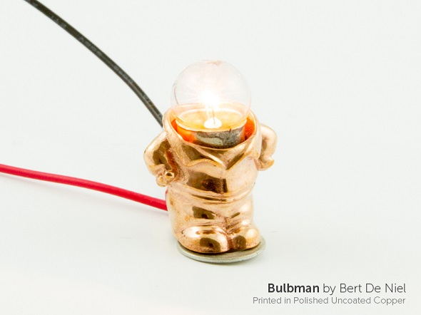 3D printed copper bulbman from materialise