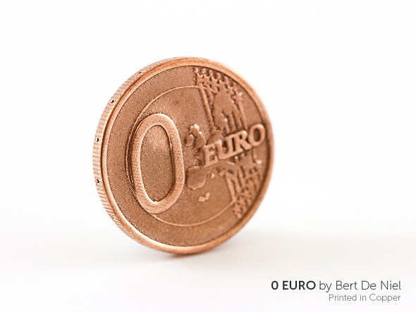 3D printed copper euro