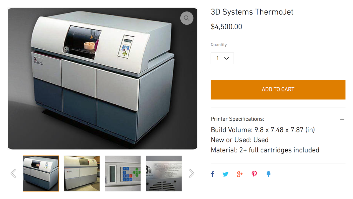 3DPrint360 used 3D Systems ThermoJet for sale