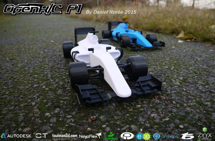 Daniel Noree 3D printed R:C formula 1 car