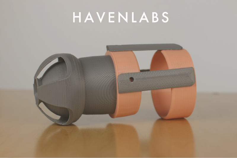 3D printed prosthetic gauntlet from havenlabs closeup