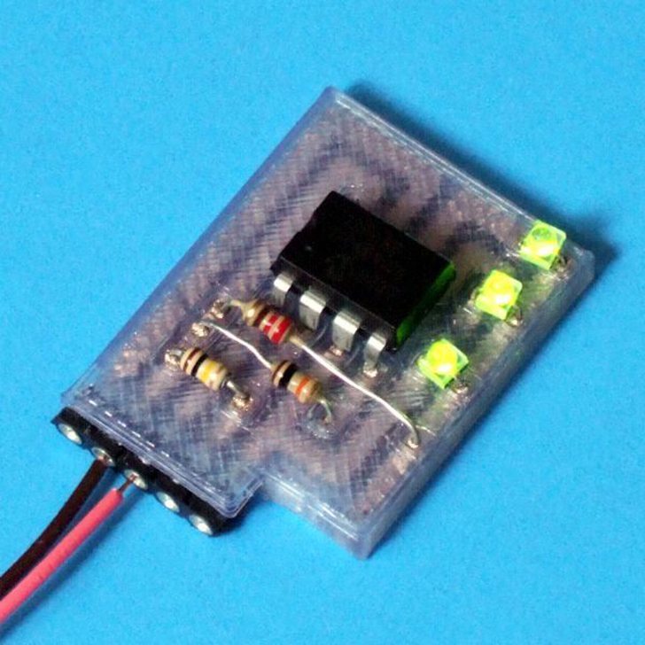 LightsOn 3D printed circuit board