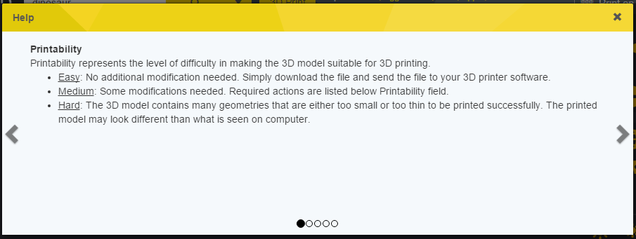yobi3D google for 3D printable models printability description