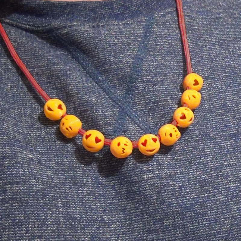 3D printed Emoji Love Kiss Necklace Beads by marco villa found on MyMiniFactory
