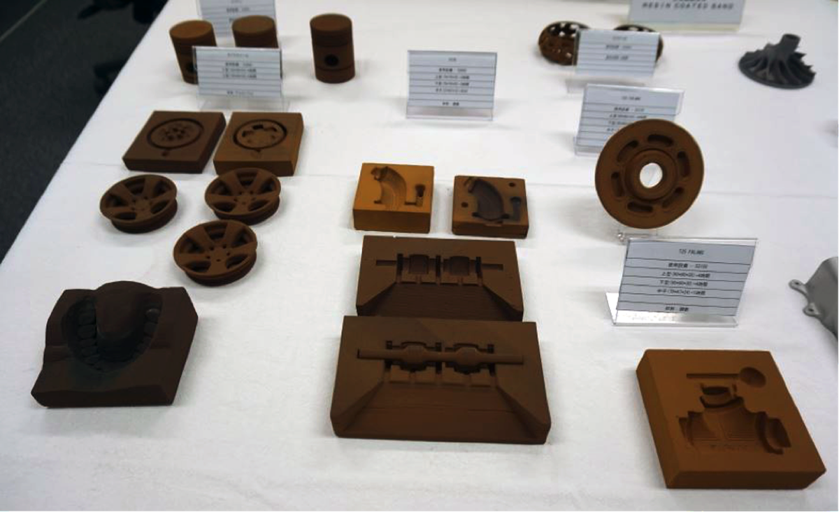 Materials printed using Sentrol’s sand-casting 3D printer, SS600