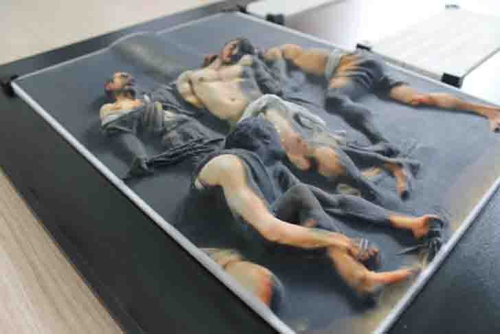 3D printed caravaggio flagellation of christ MakersForArt