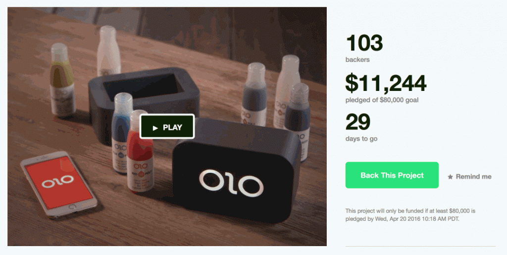 olo smartphone 3D printer on kickstarter